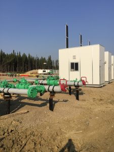 Facility Project, Newly installed piping and buildings